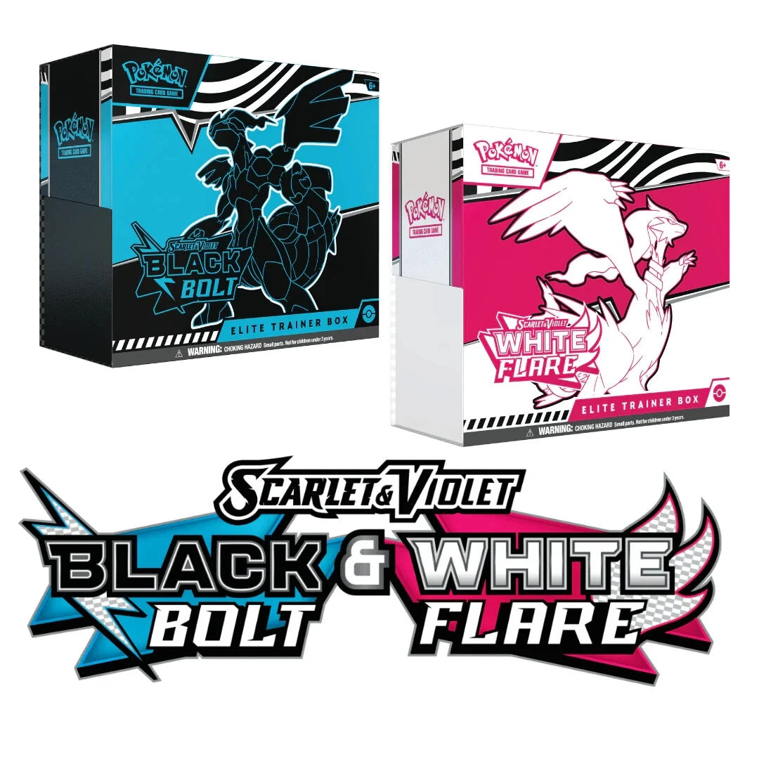 Pokemon Black Bolt and White Flare Elite Trainer Box ETB Set Inhand